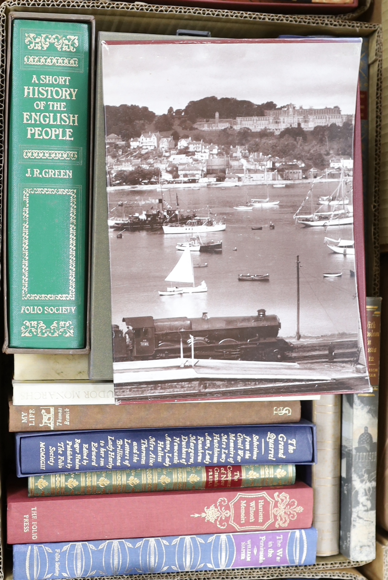 Folio Society - Bronte Sisters (The Complete Novels), 7 vols. frontispieces and other wood engraved illus. (by Simon Brett, Ian Stephens and others); gilt lettered green moiré cloth and matching slipcase. 1991; together